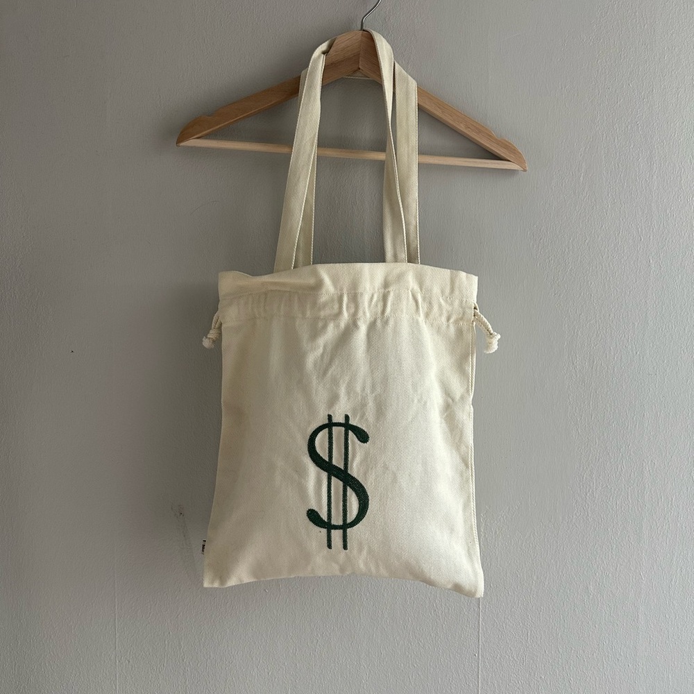 NWOT Fashion Brand Company  Canvas Bank Robber Tote